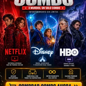 Combo Netflix+Disney+Hbo